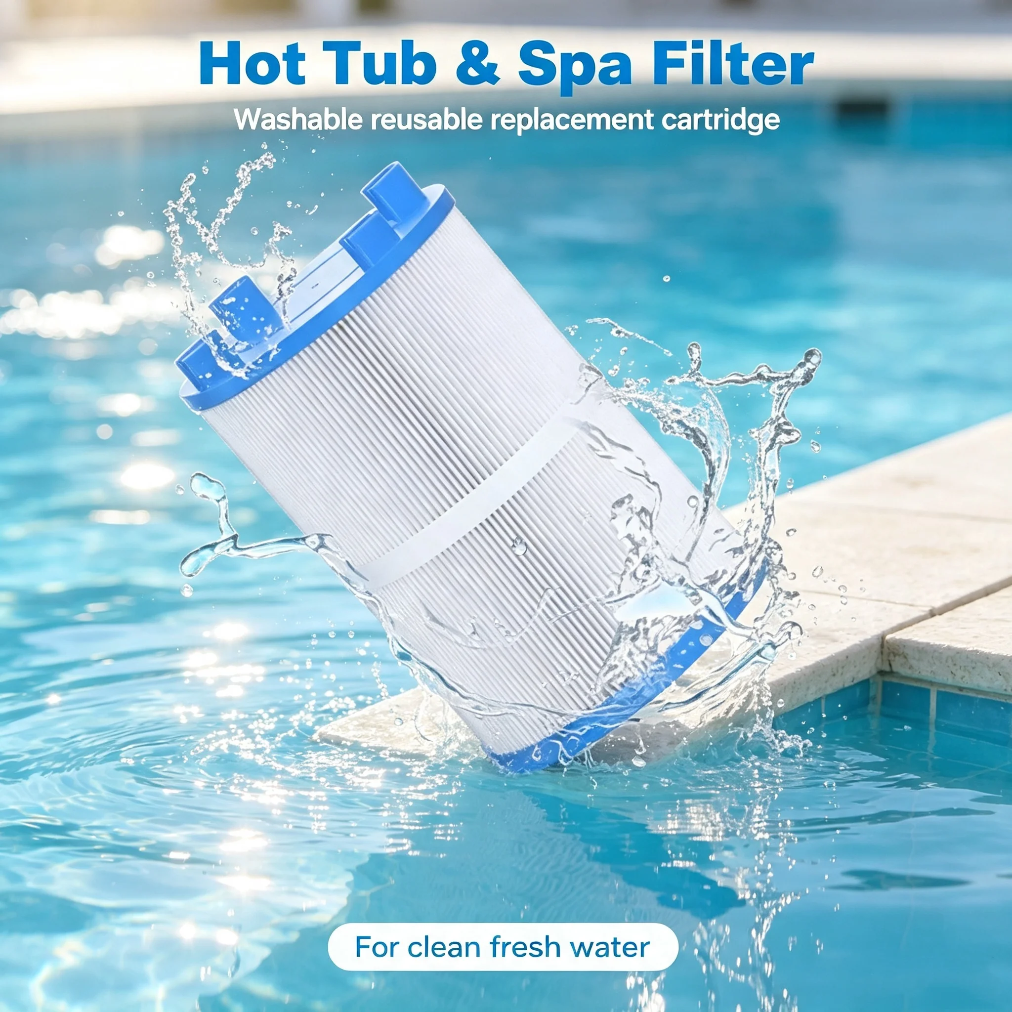 1pc C-7367 Spa Filter Cartridge Replaces Pleatco PD075-2000, Unicel C-7367, Filbur FC-3059, Dimension One 1561-00, Aladdin 17541
