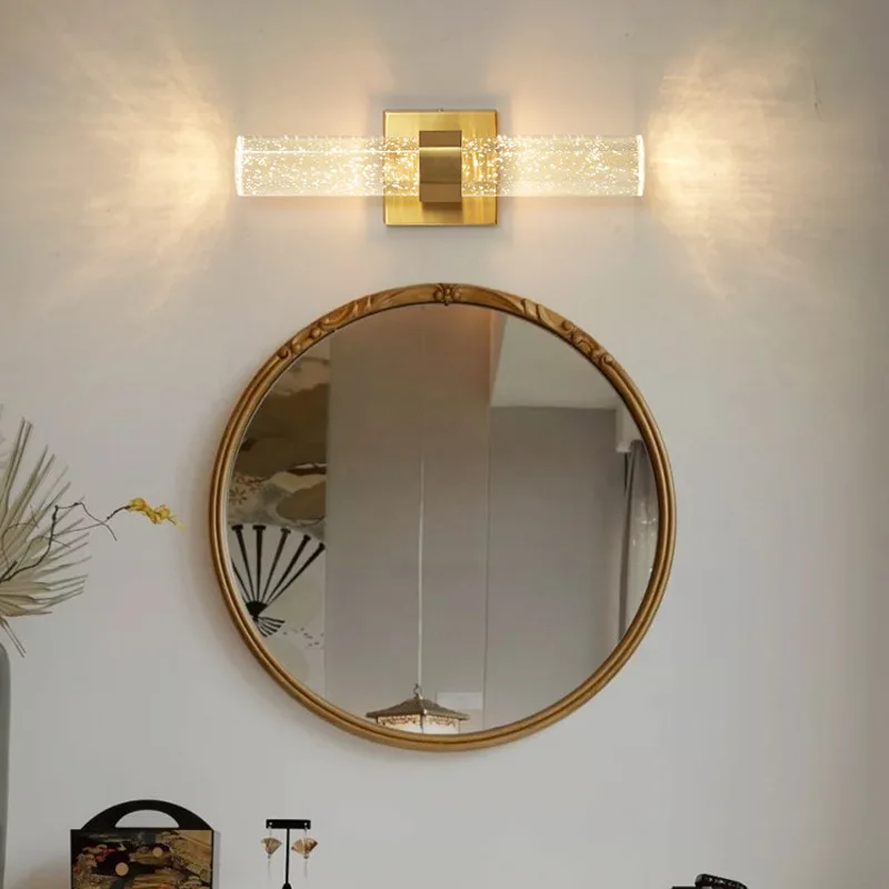 Postmodern Light Luxury Living Room Background Wall Simple Luxury Bedroom Bedlight Crystal LED Double Headed Wall Light