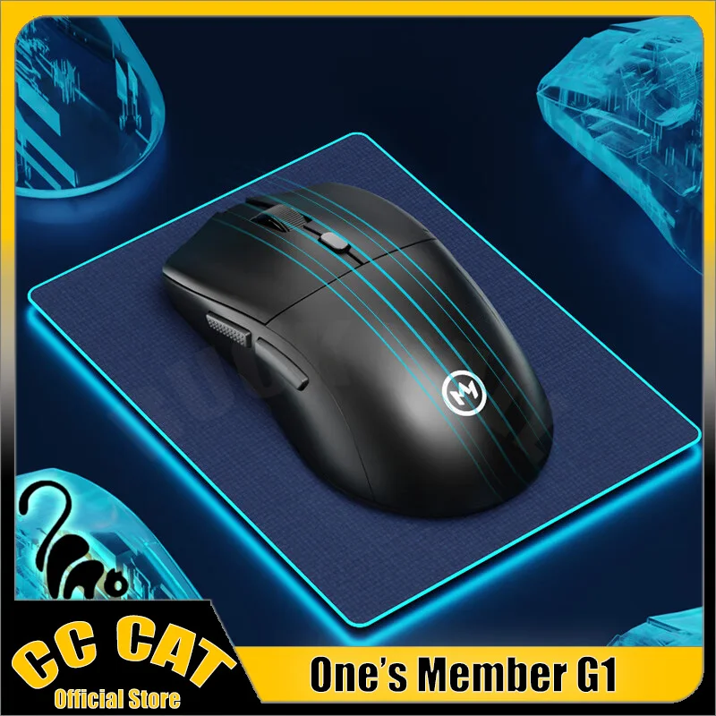 

One'S Member G1 Gamer Mouse 3mode 26000dpi 2.4g/Bluetooth/Usb Lightweight Mouse 56g Paw3395 E-Sport Gaming Mouse Office Gifts