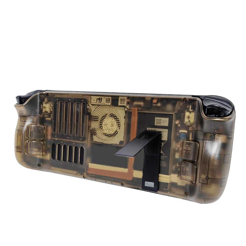 Replacement Back Shell Case for Steam Deck Anti Slip Transparent Back Plate DIY Bracket for Steam Deck Accessories-D