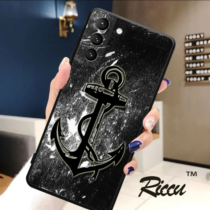 Anchor Nautical Sailor Sailing Phone Case per Samsung Galaxy S22 S21 S20 FE Ultra S10 S9 Plus S10e Note 20Ultra 10Plus Cover