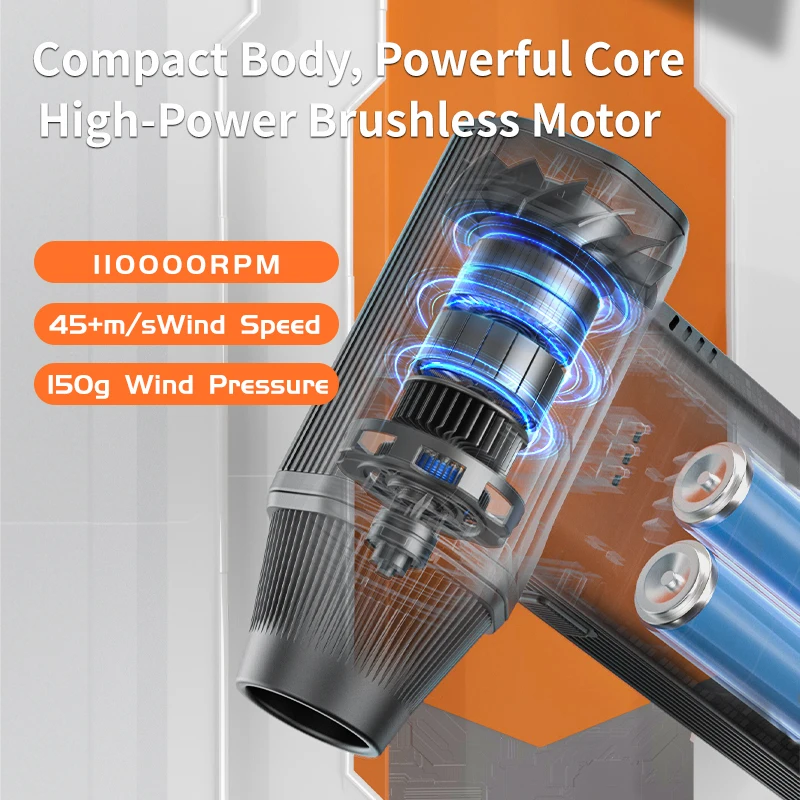 Powerful Violent Fan 110000RPM Turbo Air Blower 150G Thrust High Speed Brushless Turbo Jet Blower With 4 nozzles Car Air Duster