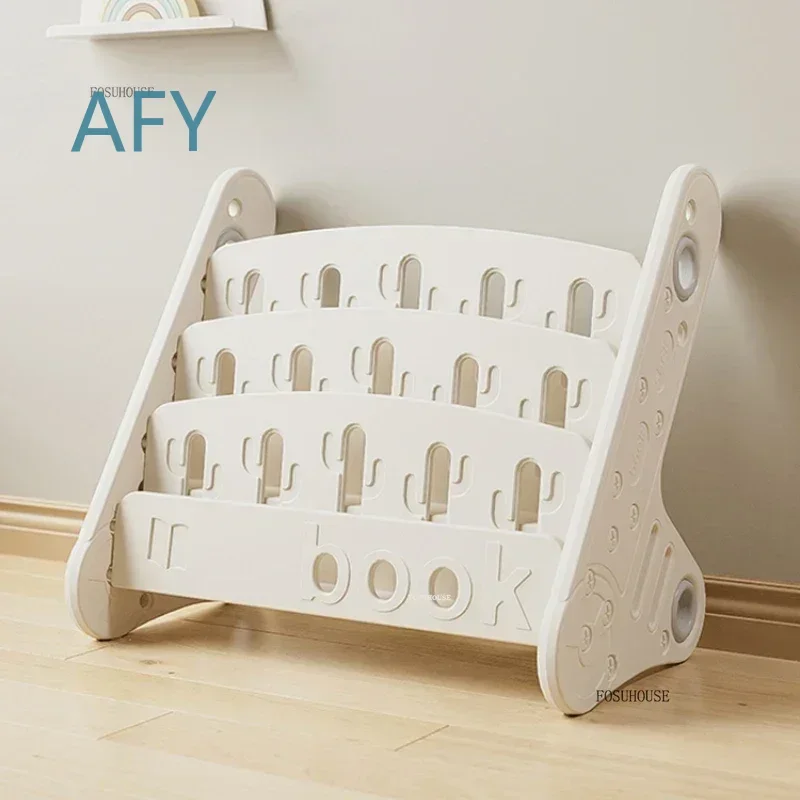 Multi-layer Book Picture Children's Bookshelf for Kids Home Floor-standing Book and Toy Storage Rack Large-capacity