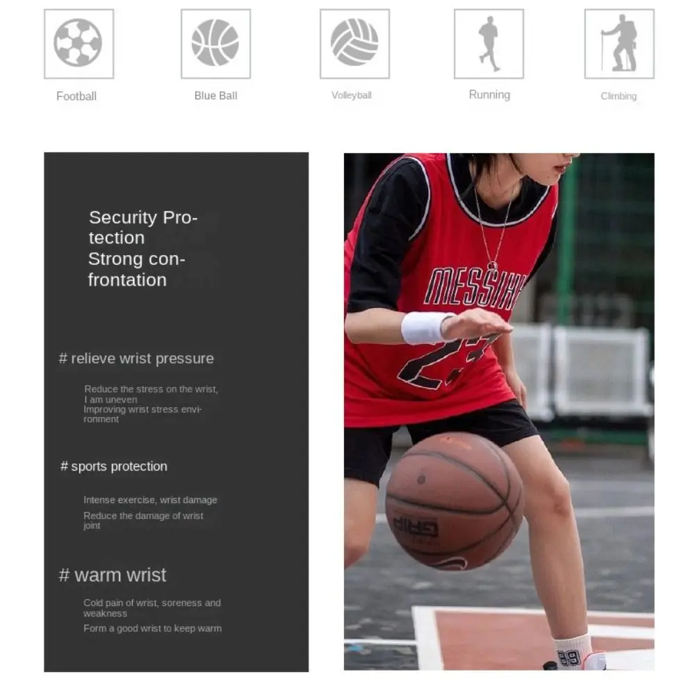 吸収性スポーツリストバンド子供のためのストレッチ弾性女性の手首汗バンドピンク手首サポート手首サポート