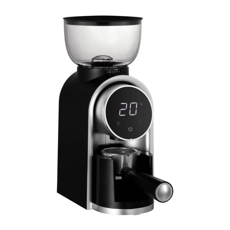 Timed Quantitative Electric Coffee Grinder Adjustable Grind Stainless Steel Burr Core For Espresso Home Use
