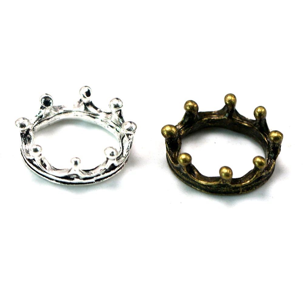 

30pcs Crown Pendant Vintage Round Alloy DIY Jewelry Making Charms Craft Gifts Necklace Bracelet Earrings Accessories