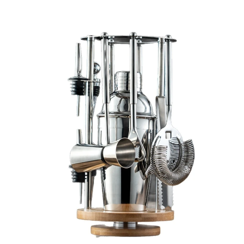 Cocktail Bartending Set Cup Tools Set 304 Stainless Steel Ice Filter Measuring Cup Shaker Food Grade