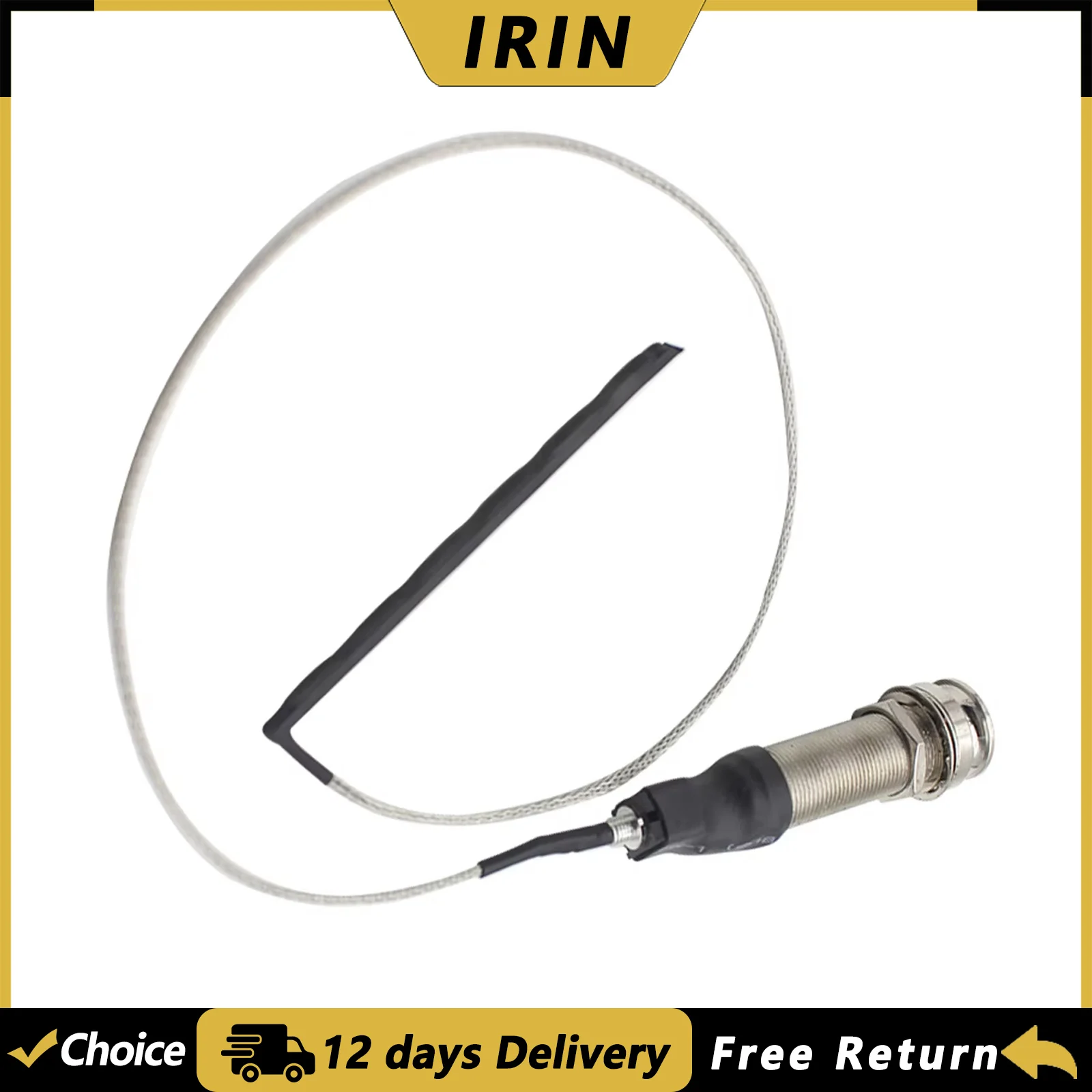 IRIN GT-E1 Guitar Preamp Pickup Bridge Saddle EQ Piezo 6.35mm Jack Socket with Ukulele Cylinder Acoustic Pickup Accessories