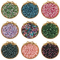 20/50Pcs 8mm Mixed Glass Round Beads Matte Spacer Loose Charms Bead for DIY Bracelet Necklace Jewelry Making Accessories