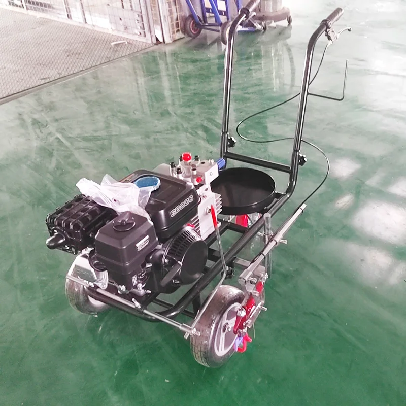 Thermoplastic Road Marking Machine With Pre Heater Hot Melt Paint Applicator Melting Line Striper Cold Weather Road Construction