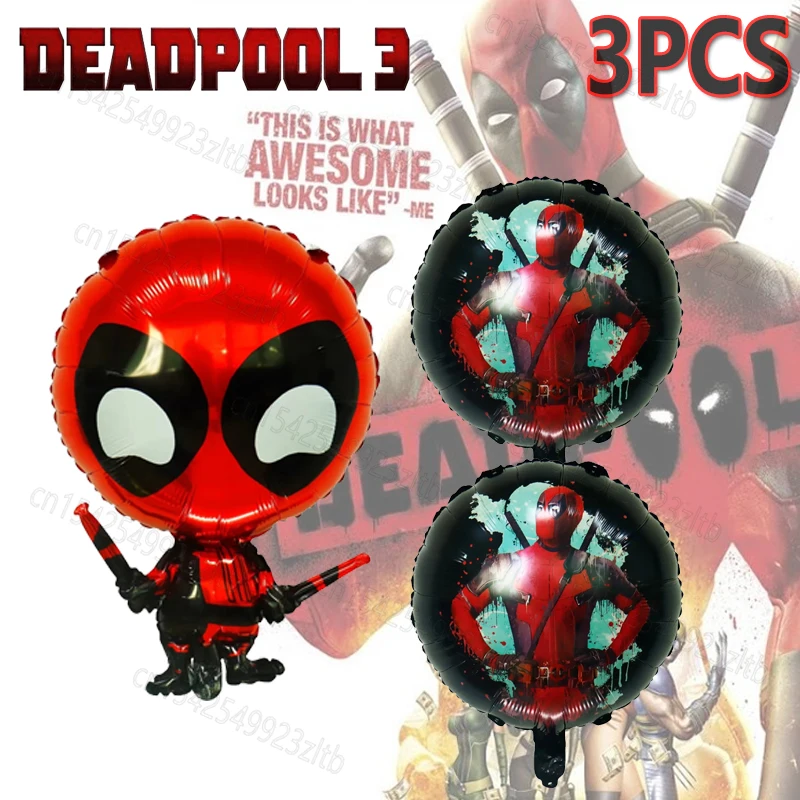 

Marvel Deadpool Aluminum Foil Balloon Movie Cartoon Superhero Deadpools Theme Birthday Party Balloons Children Gift Baby Shower