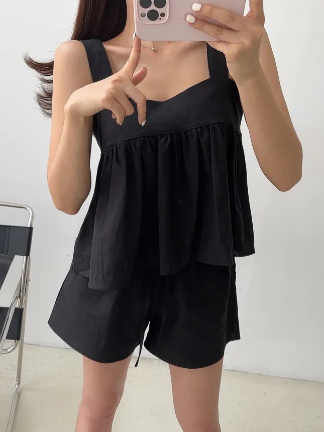 

Dongda Gate Ins Sle, комбинезон с квадратным воротником, комплект для куклы, повседневный комплект с широкими штанинами, женский модный ансамбль, лето 2023,