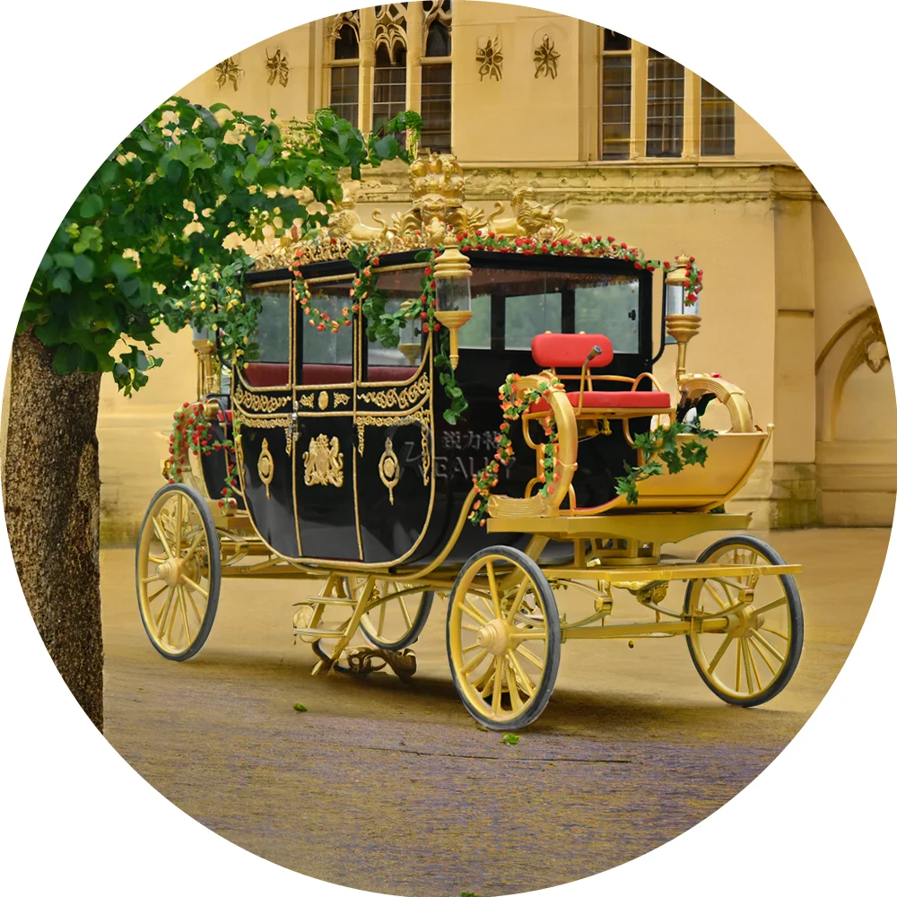 Factory Customized Luxury Electric Royal Carriage For VIP Reception European Style Carriage Sightseeing Electric Carriage