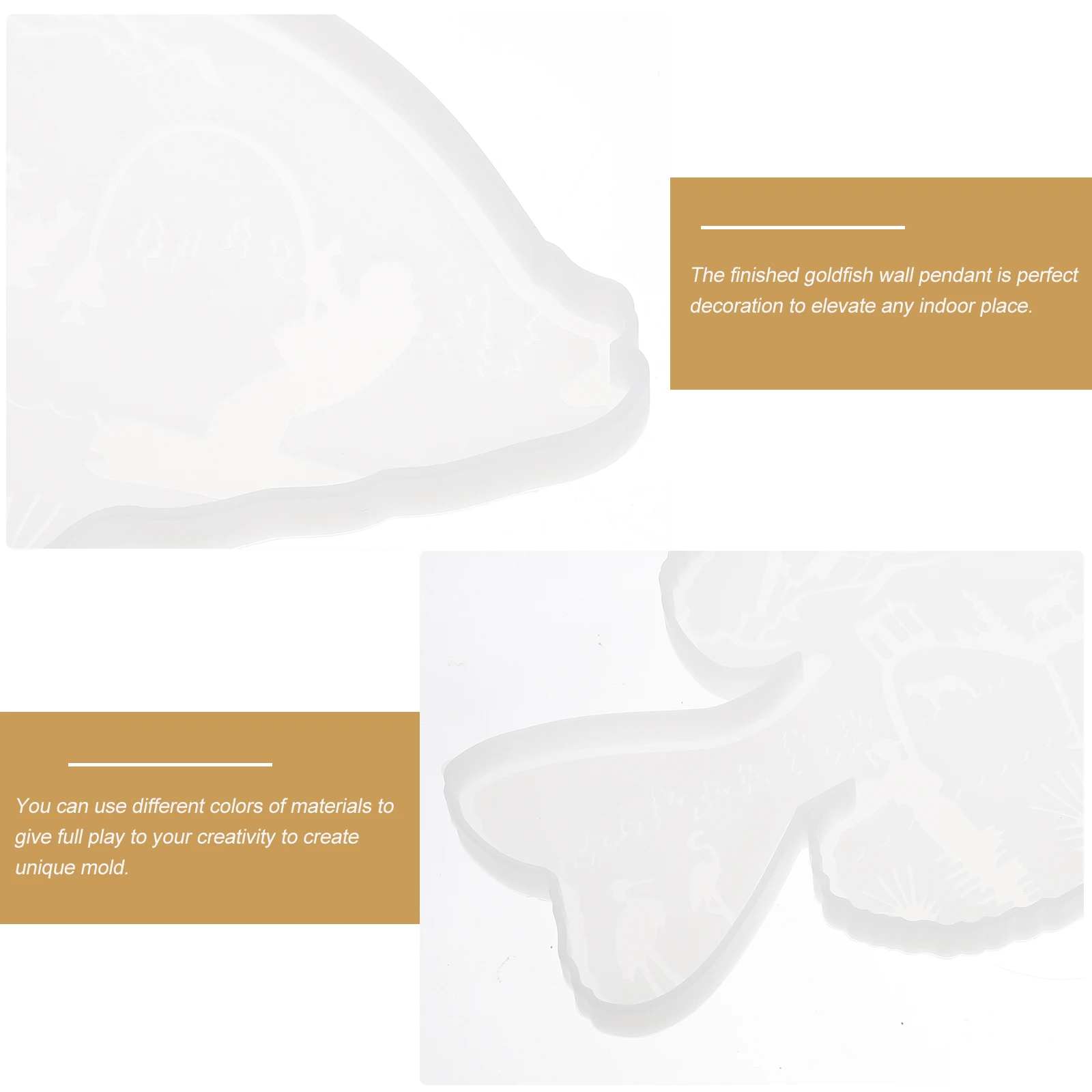 

Goldfish Wall Pendant Mold Silicone Craft Supplies Epoxy Resin Casting DIY Home Decor Statue Molds Pendants Resin Jewelry Tools