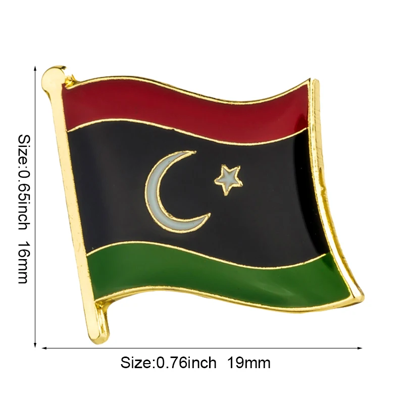 1-3-5-10-50-100pcs Libya Badge Brooch Natinal Lapel Pins Flag Lapel Pins Country Flag Badge