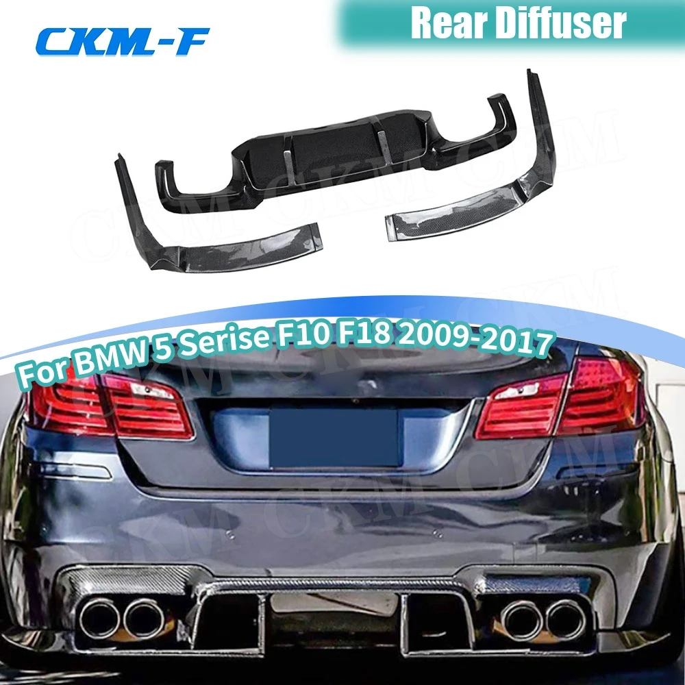 for BMW 5 Serise F10 M5 2012-2017 Carbon Fiber Car Rear Bumper Lip Diffuser With Splitters FRP Rear Lip Spoiler Extension
