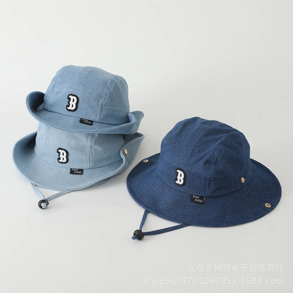 

Детская осенняя шляпа-ведро с широкими полями в рыбацком стиле, простая уличная шляпа-ведро для путешествий, шляпа-ведро для маленьких мальчиков и девочек, ковбойские солнцезащитные шляпы