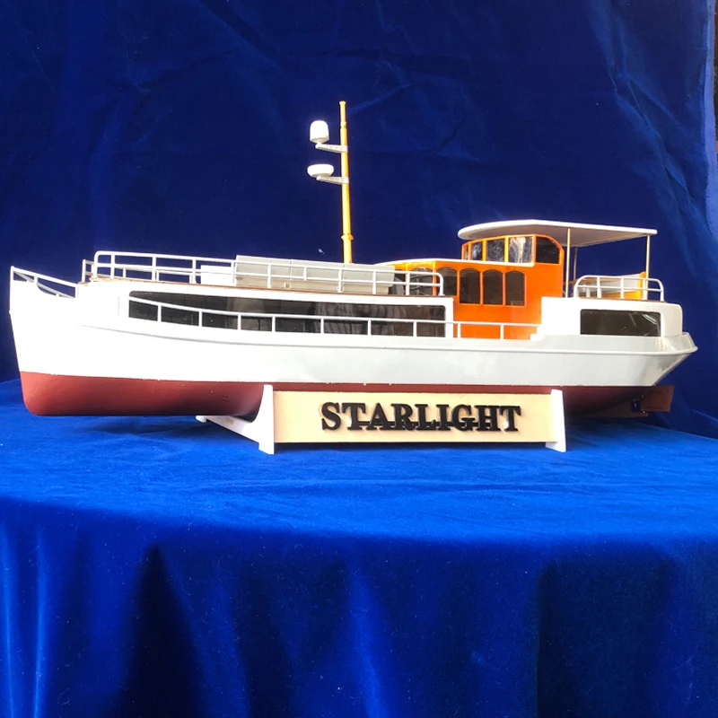 

1/35 RC Корабли 58 см с одним двигателем Starlight Inland Yacht Лодка с дистанционным управлением Высокоточный корпус из смолы RC Schiffe Модель корабля Игрушка