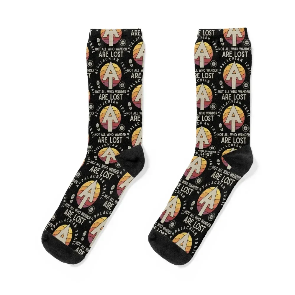 

Appalachian Trail Logo Hiking Wander in the US Socks christmas gifts cotton sport Socks Female Men's