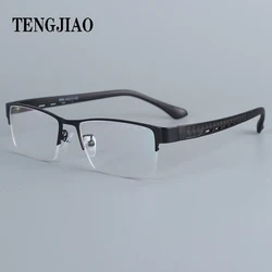 TENGJIAO Spectacle Frame Men Eyeglasses Korean Nerd Computer Prescription Optical For Male Eyewear Clear Lens Glasses Frame