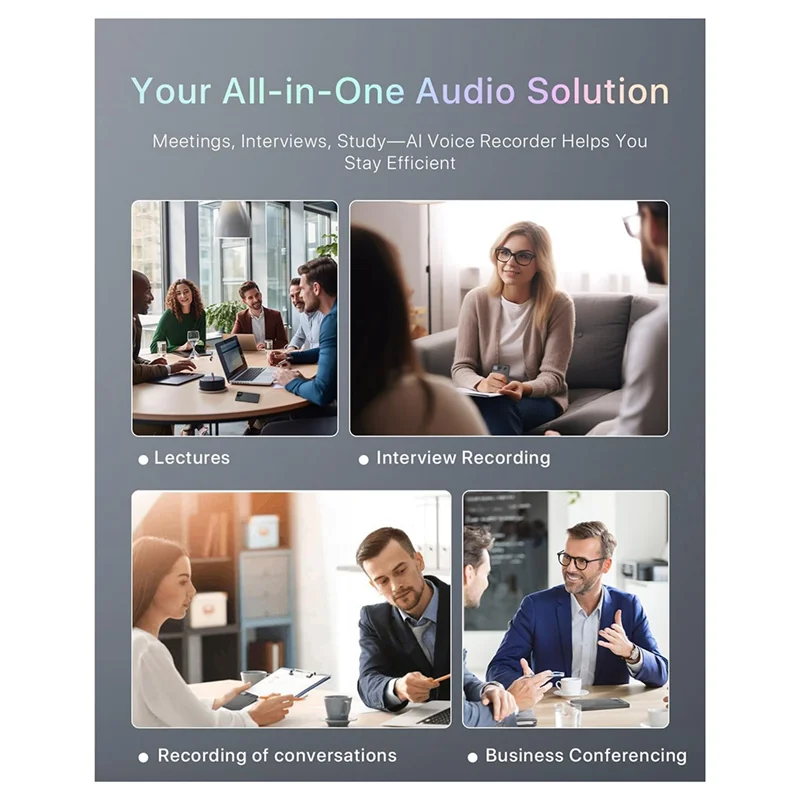 APPLIA-AI Voice Recorder Translation And Transcription Recorder Chatgpt 93 Languages 64GB For Lectures, Meetings, Calls