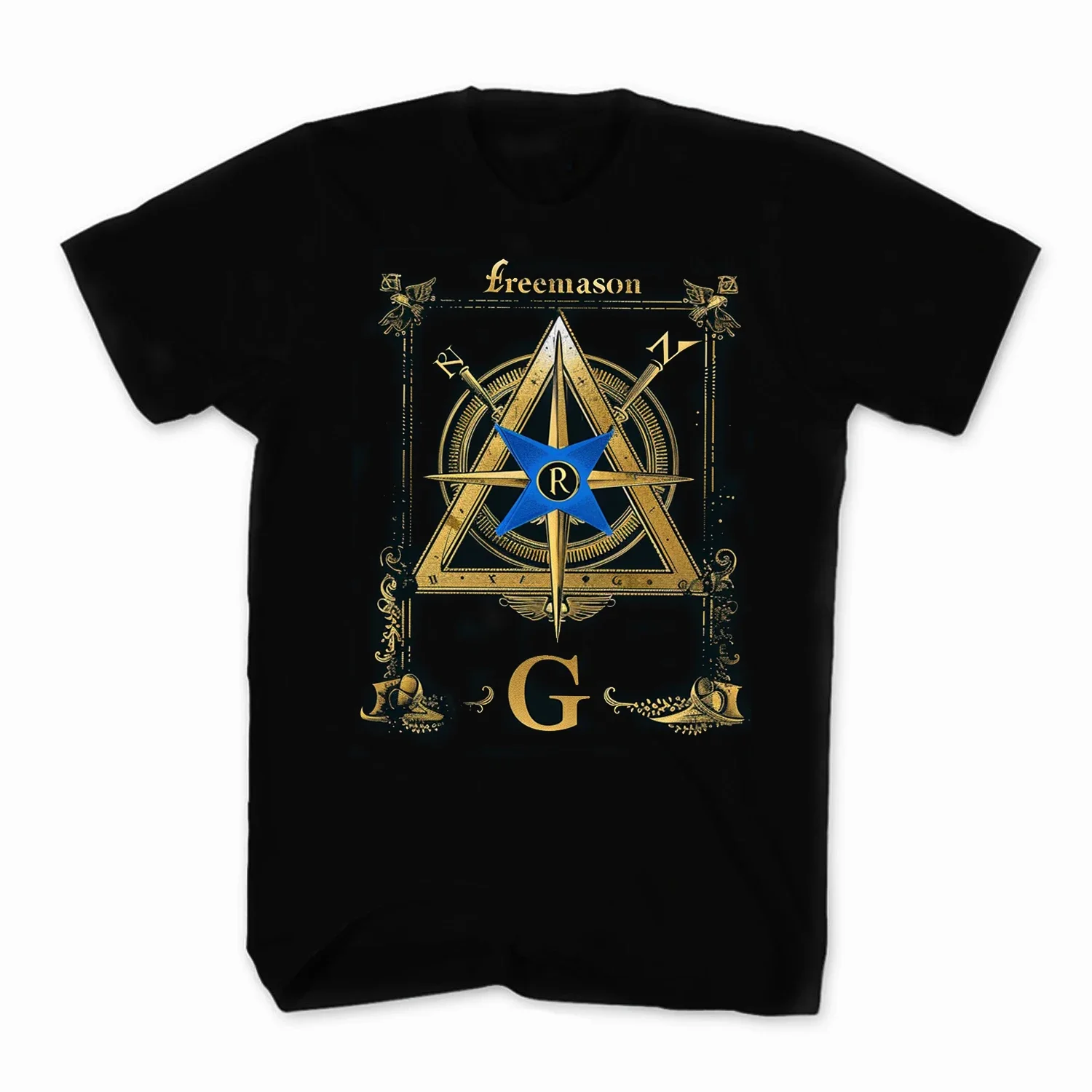 

Freemason Square & Compass Masonic Symbol T-Shirt 100% Cotton O-Neck Short Sleeve Summer Casual Mens T-shirt Size S-3XL