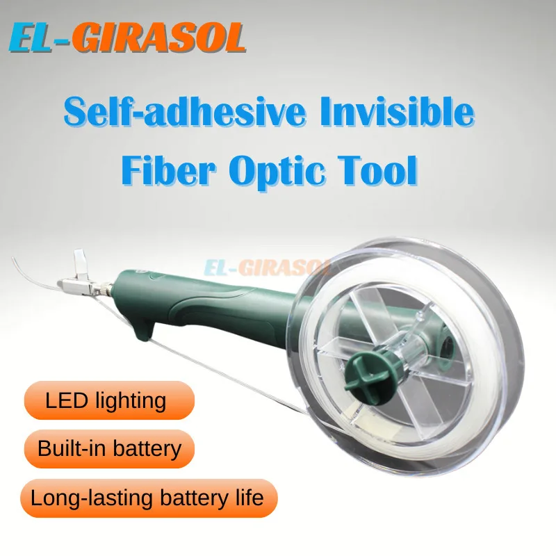 New Indoor Transparent Self-Adhesive Invisible Fiber Fusion Tool Transparent Fiber Optic Cabling Tools FTTR