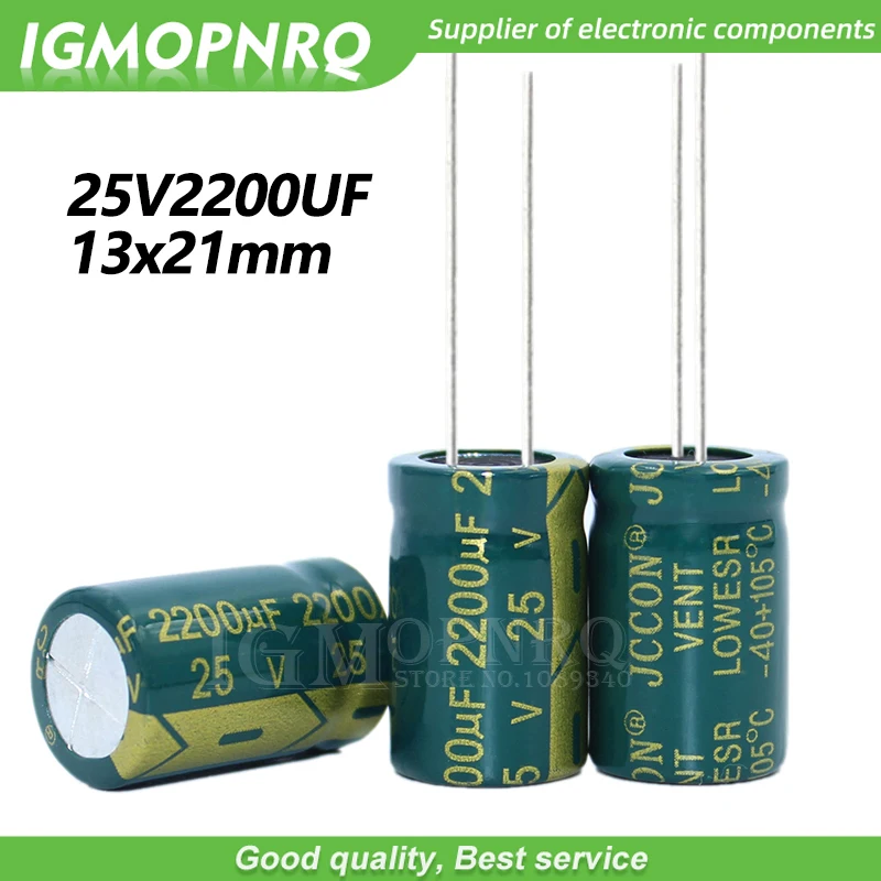 10PCS 25V2200UF 13*21mm igmopnrq aluminium-elektrolytkondensator hohe frequenz niedriger impedanz 13x21mm
