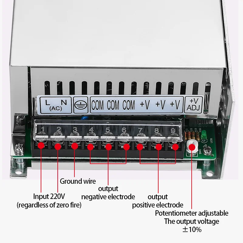 Imagem -03 - Smps-ac para dc Switching Power Supply Transformador Série Smps 500w 600w 12v 15v 24v 36v 48v 60v 72v 80v 110v 150v 220v