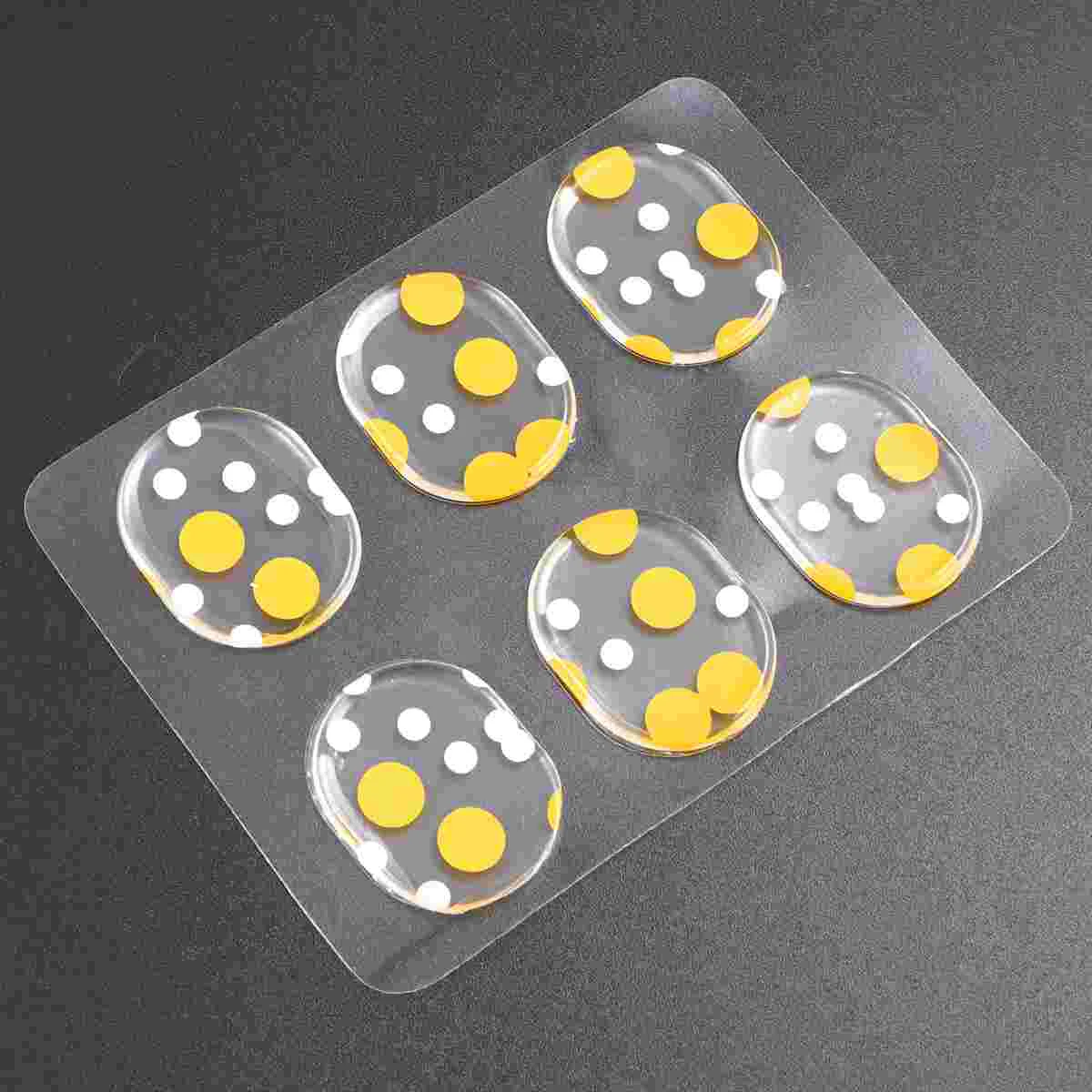 6pcs Silicone Self-adhesive Drum Snare Mute Mat Damper Gel Pad Silicone Drum Damping Drum Damper for Controlling Drum (Yellow Do