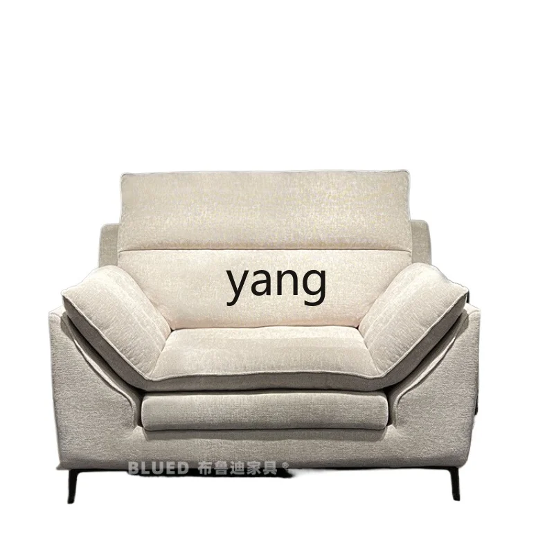 

YJQ Small Apartment Living Room Straight Cotton Linen Fabric Sofa Single Seat Small Sofa Cotton Linen