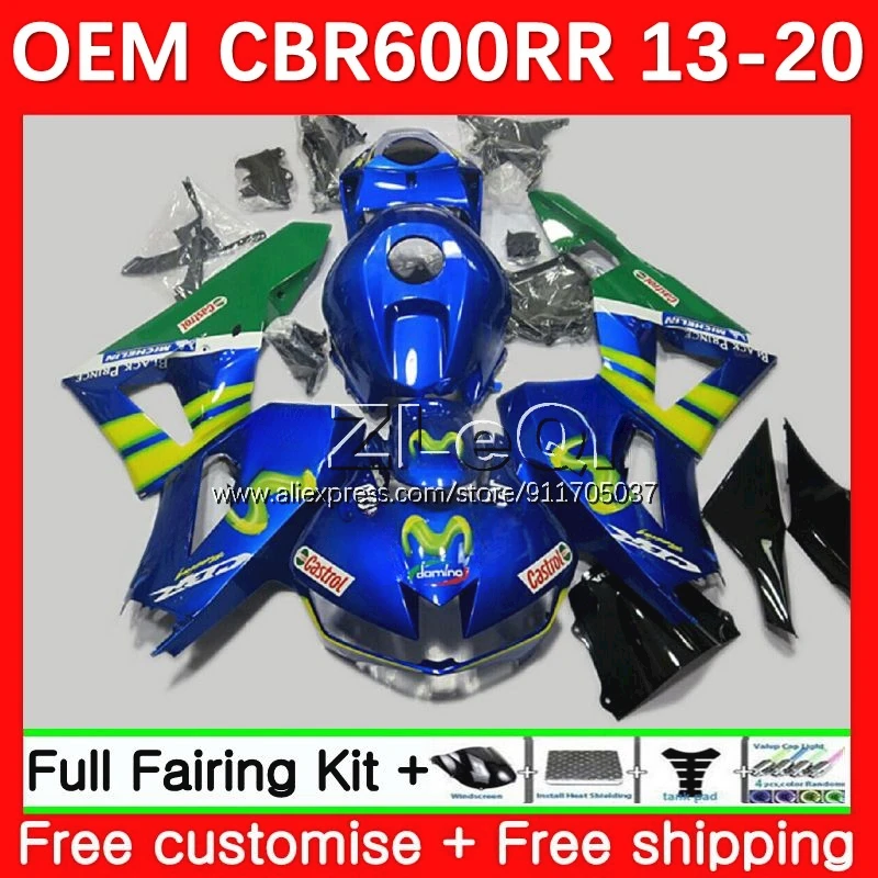 Fairing For HONDA CBR600RR CBR 600CC 600RR 600 CC Yellow Blue F5 13 14 15 16 17 40No.14 CBR600 RR 2018 2019 2020 2021 2022 2023