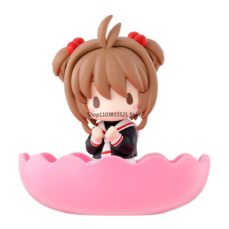 Bandai Original 4Pcs Gashapon Card Captor/Sakura Jewelry Box KINOMOTO SAKURA LI SYAORAN Anime Figure Toys for Kids Gift