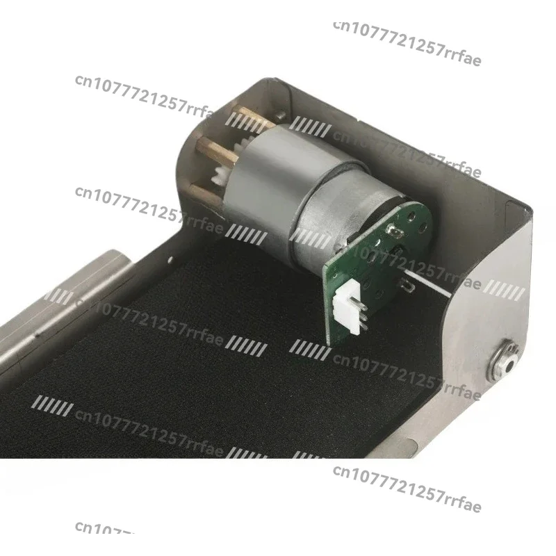 24V DC Mini Conveyor Belt Machine 460MM-552MM Stainless Steel Vending Machine Table Top Belt Conveyor Track Cargo Lane