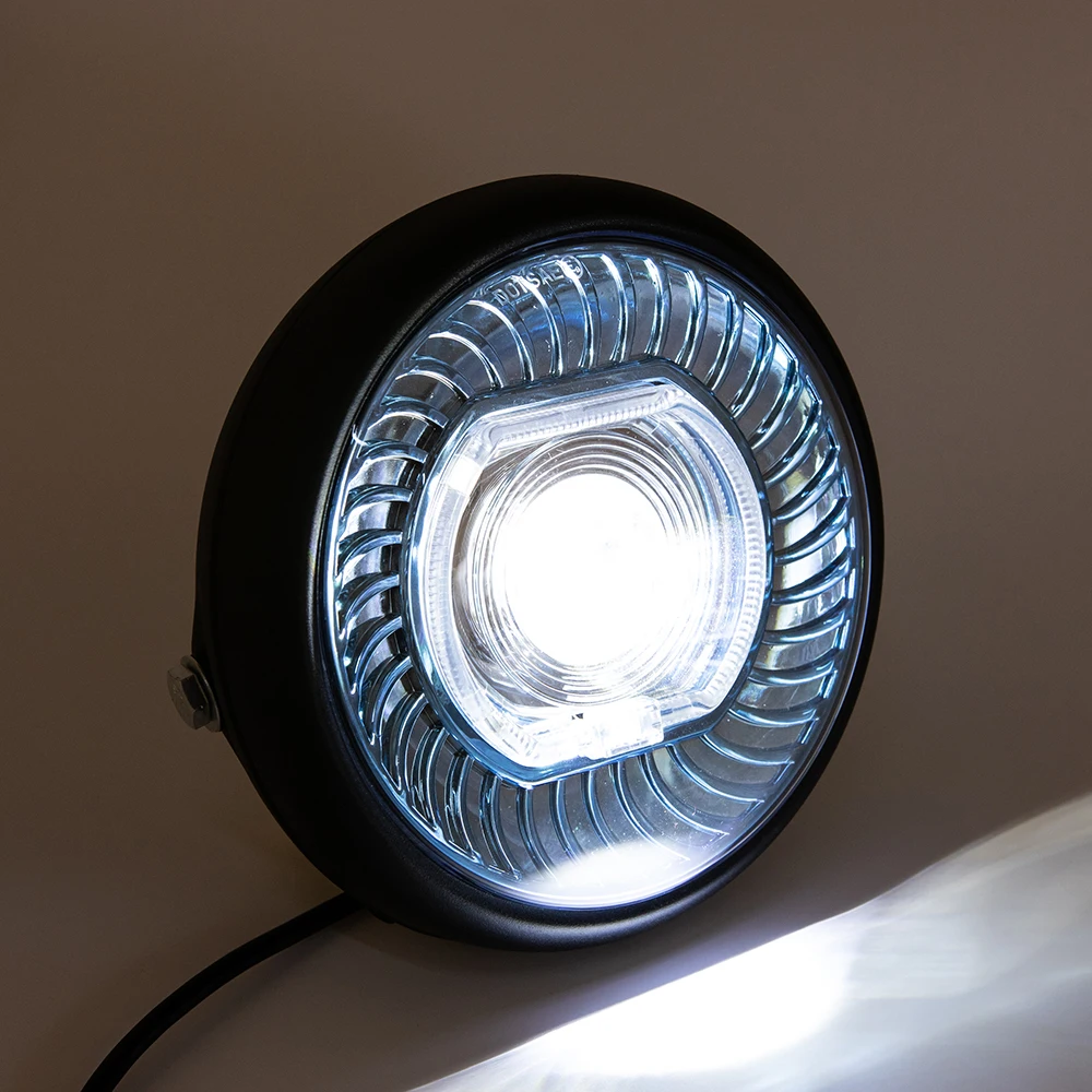 

7inch Universal Motorcycle High Low Beam Round Headlamp For Harley Cruisers Chopper Bobber Cafe Racer Motorcycle Headlights