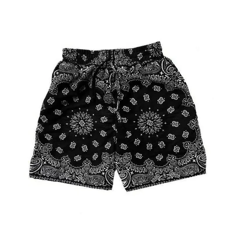 Paisley Shorts Summer Pant Beach Sports Basketball Hot Training Print Flower Hip Hop Loose Fit Freestyle