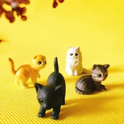 1 pcs/kitty cat/miniatures/lovely cute/fairy garden gnome/moss terrarium decor/crafts/bonsai/doll house/figurine/model/toy