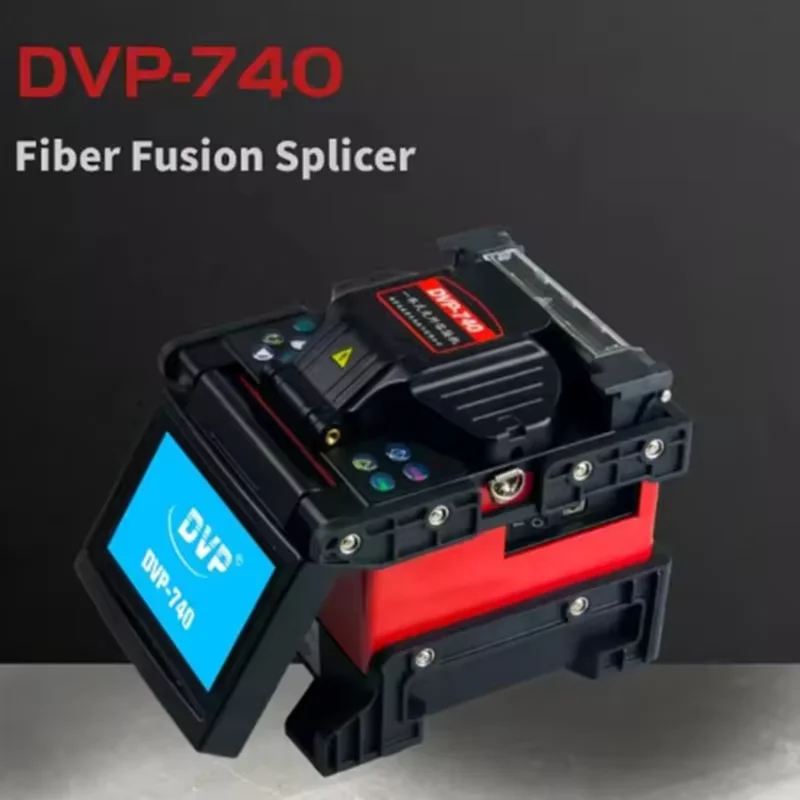 FTTH Automatic Multi language Fiber Optic Welding Splicing Machine DVP-740 Optical Fiber Fusion Splicer Fast welding electrode