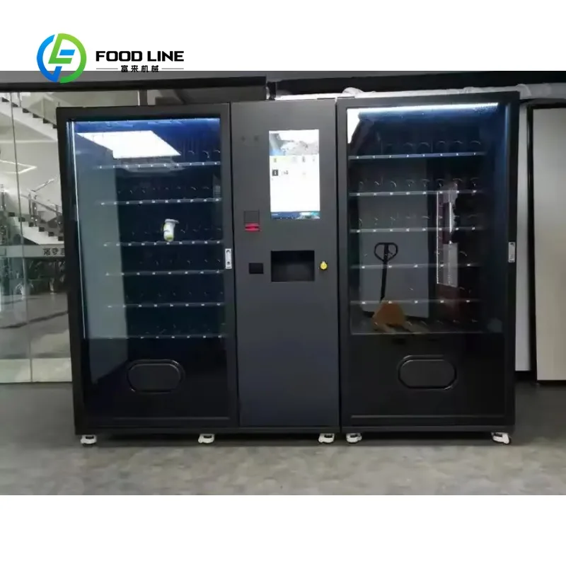 Double Cabinet Customized Instant Noodle Vending Machine Large Capacity Ramen Dispenser 24H Service Hospital School Factory