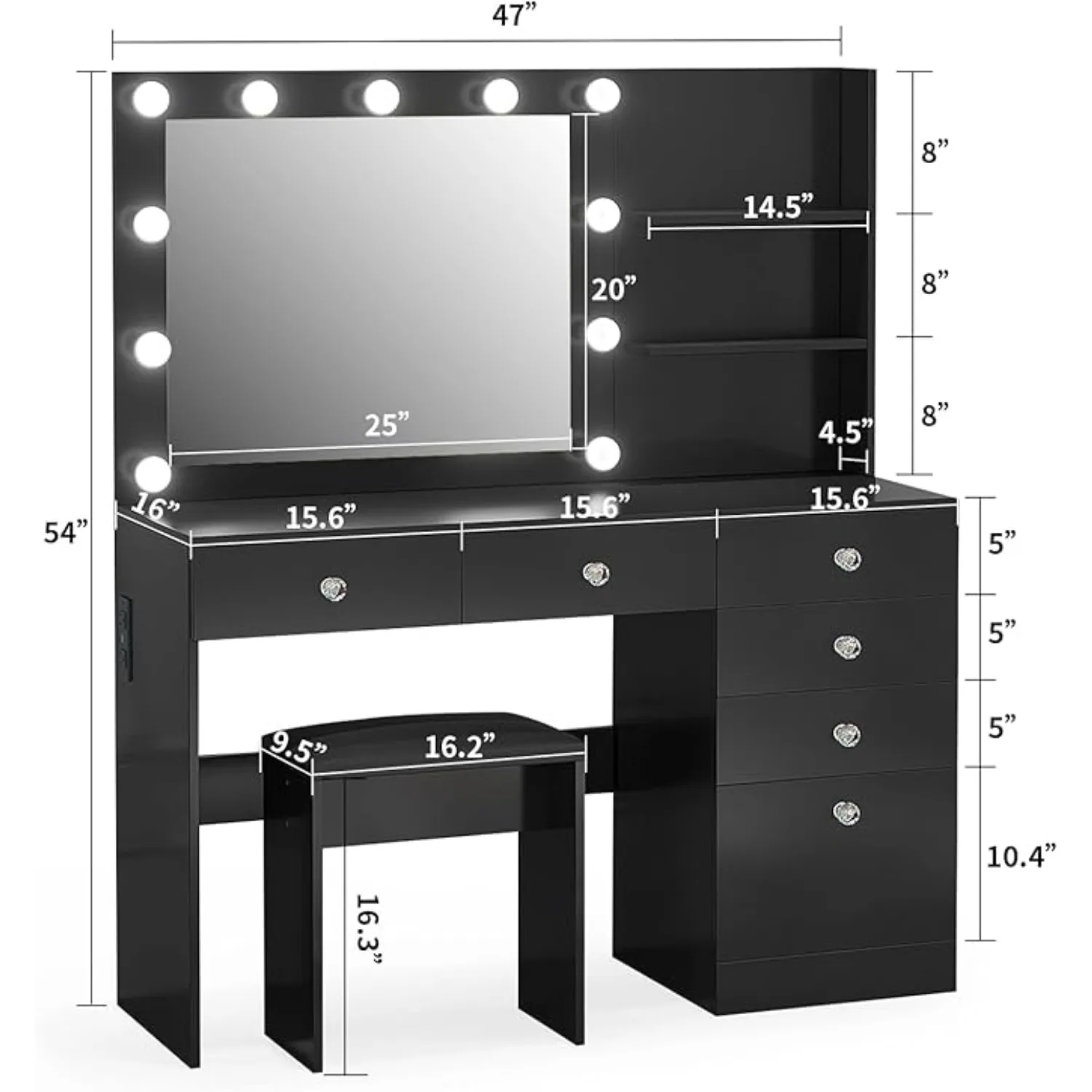 Vanity with Lights - 47