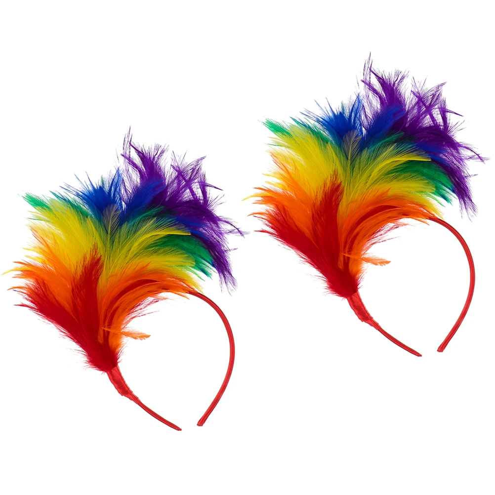 

Headb Headdress Retro Hairb Metal Decor Wedding Party Colored Plume Headb Carnivals Halloween Festival
