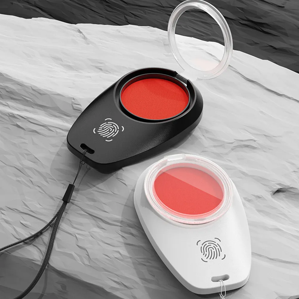 

Набор из 3-х красных быстросохнущих портативных компактных штампов для идентификации по отпечатку пальца, для нотариального использования, офисной безопасности, с ремешком