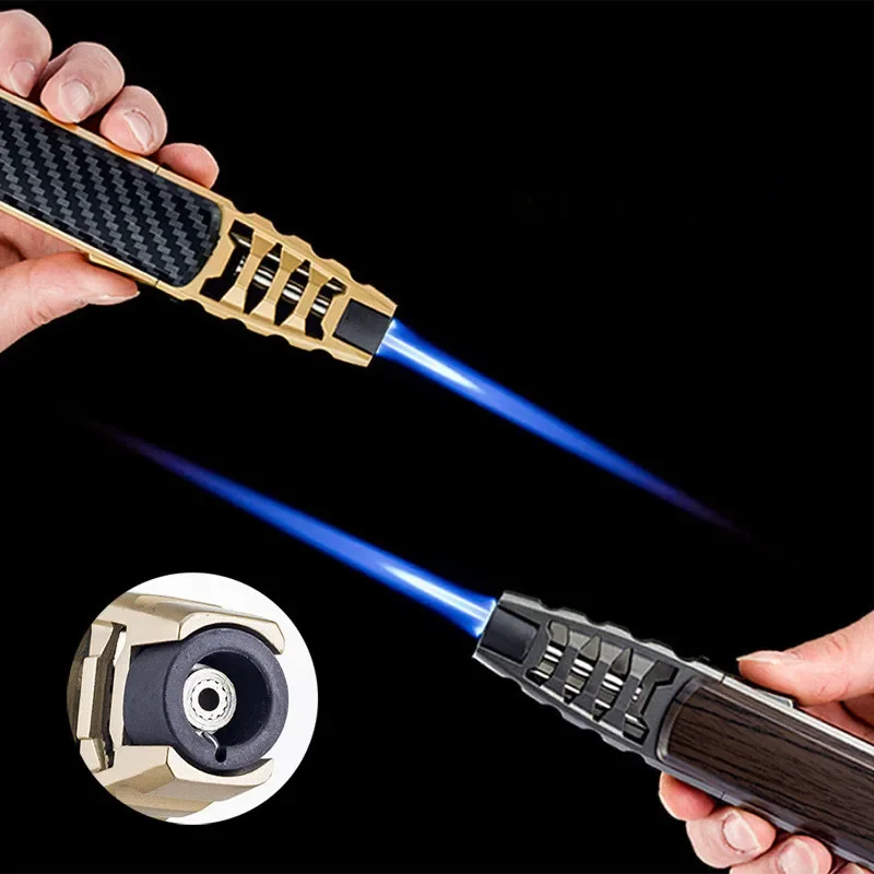Jobon Kitchen Outdoor BBQ Metal Windproof Turbo Torch Jet Fire Butane Gas Lighter Lock Fire Safety Switch Cigar Lighter Gadgets