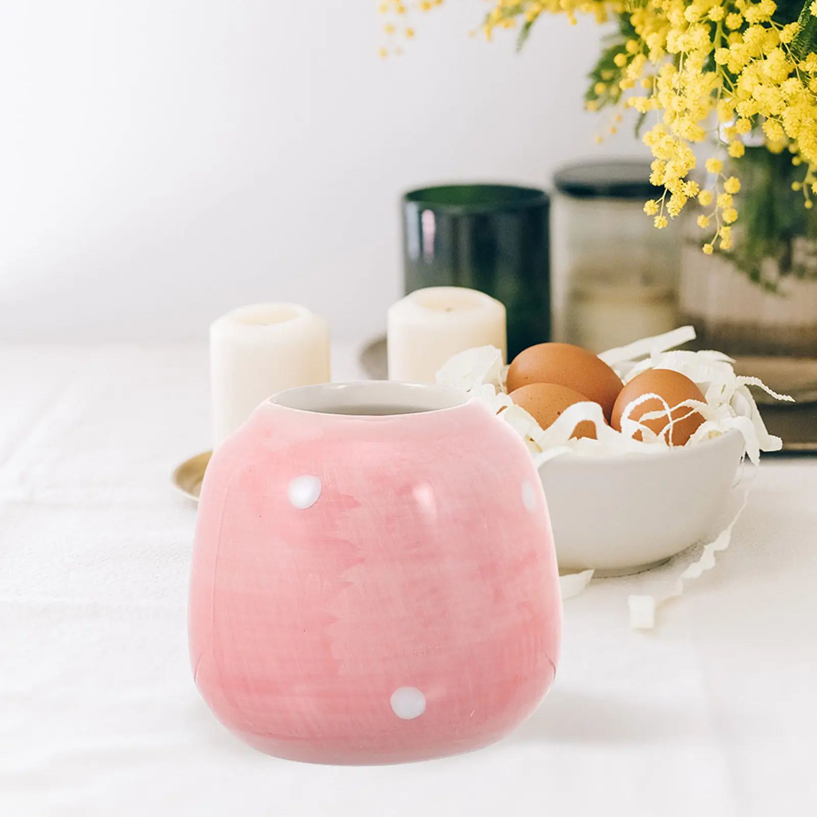 

Набор из 6 креативных керамических горшков ручной росписи для суккулентов и растений, для дома, сада, использования в помещении и на улице