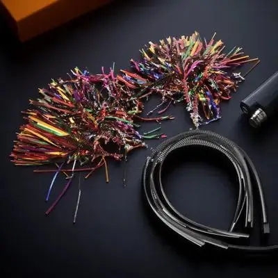 

Набор из 6 разноцветных ленточных повязок на голову с помпонами для дня рождения, выступлений и вечеринок, весенние аксессуары для волос