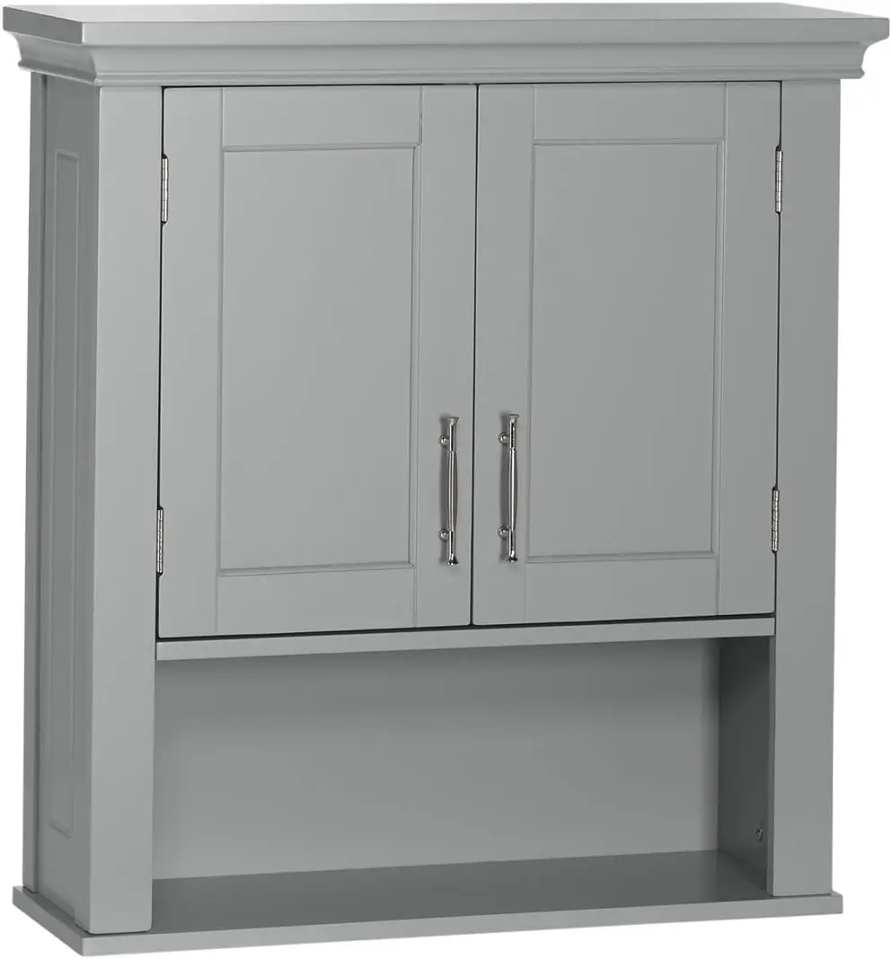 

Somerset Two-Door Bathroom Storage, Gray Wall Cabinet, Grey, Set 1 NEW USA