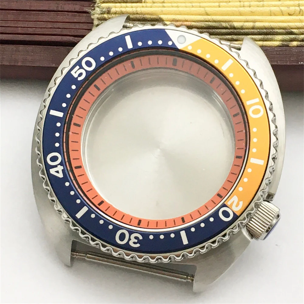 

1pc Replacement C-Shape SUB Watch Case Diving Watch Shell 2-Color Bezel / Inner Ring for NH35A/NH36A Movement