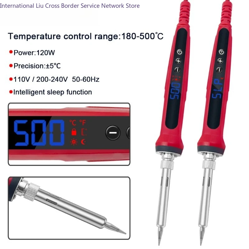 100W/120W LCD Digital Soldering Iron Set Kit  Welding Repair Tool  Calibration Temperature Adjustable 180-520-600C