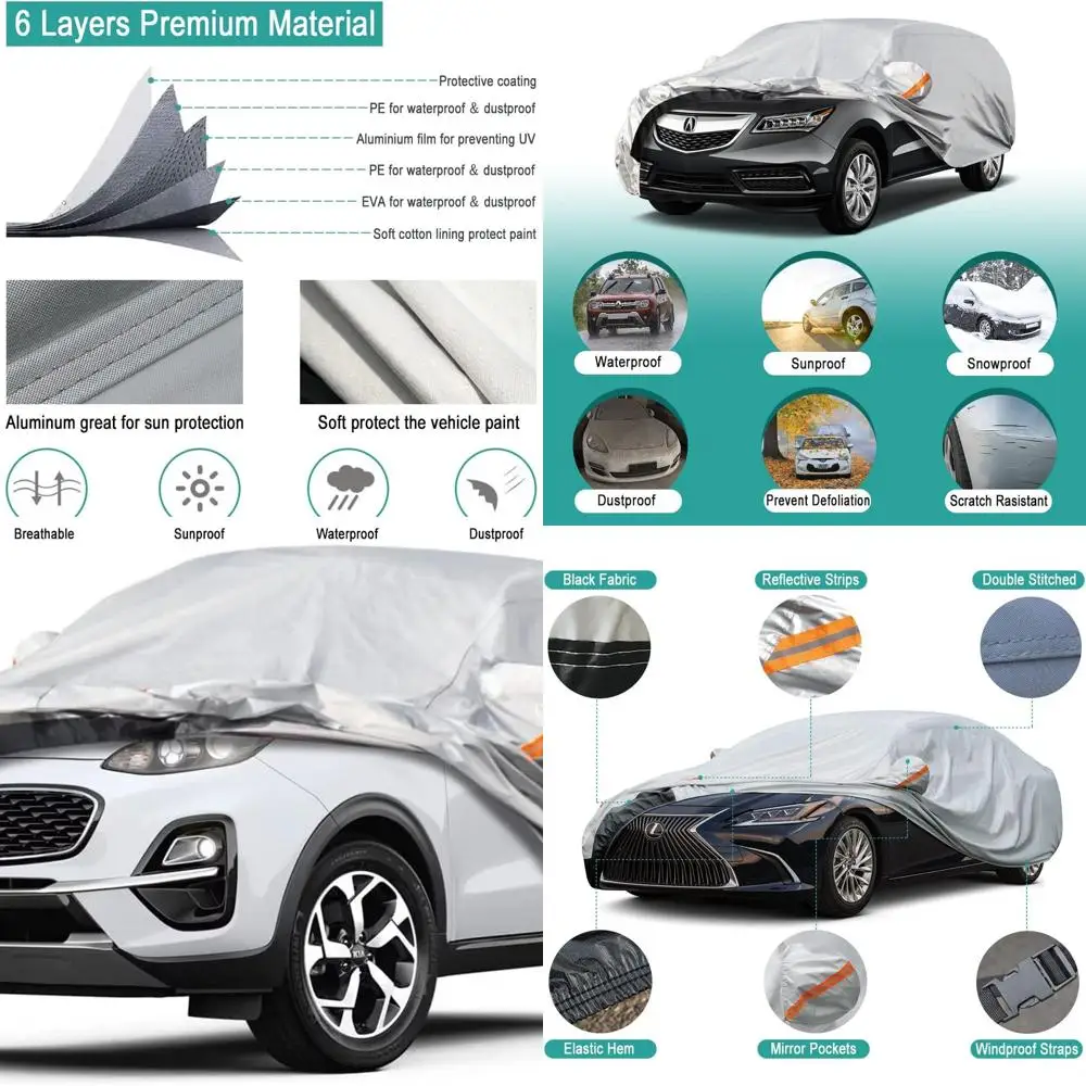 

Custom-Fit Kia Sportage 6-Layer Car Cover, Waterproof & UV-Protected, Heavy Duty for Outdoor Use (2010-2025) - Ships from US, 3-