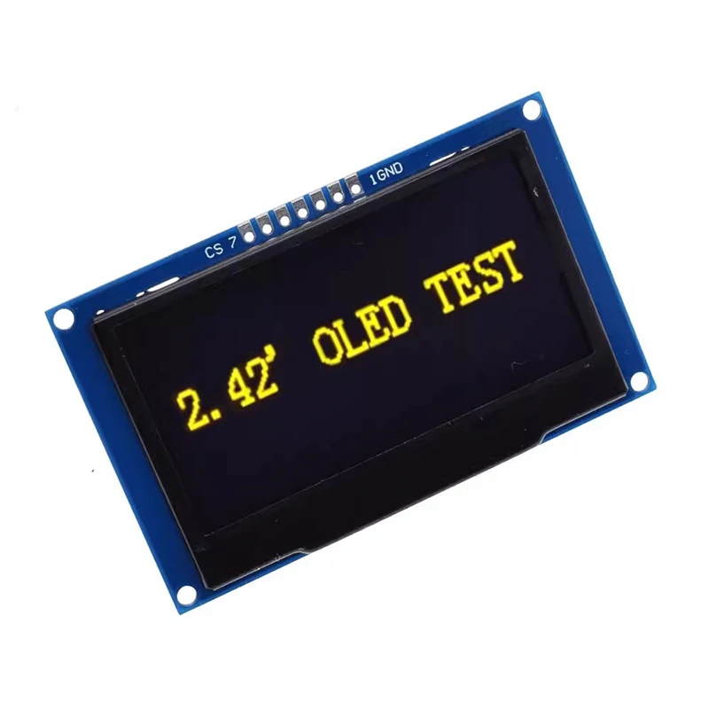 2.42 inch 2.42" OLED Display Module 128x64 LCD HD Screen Module SSD1309 7 Pin SPI/IIC I2C Serial Interface for Arduino UNO R3